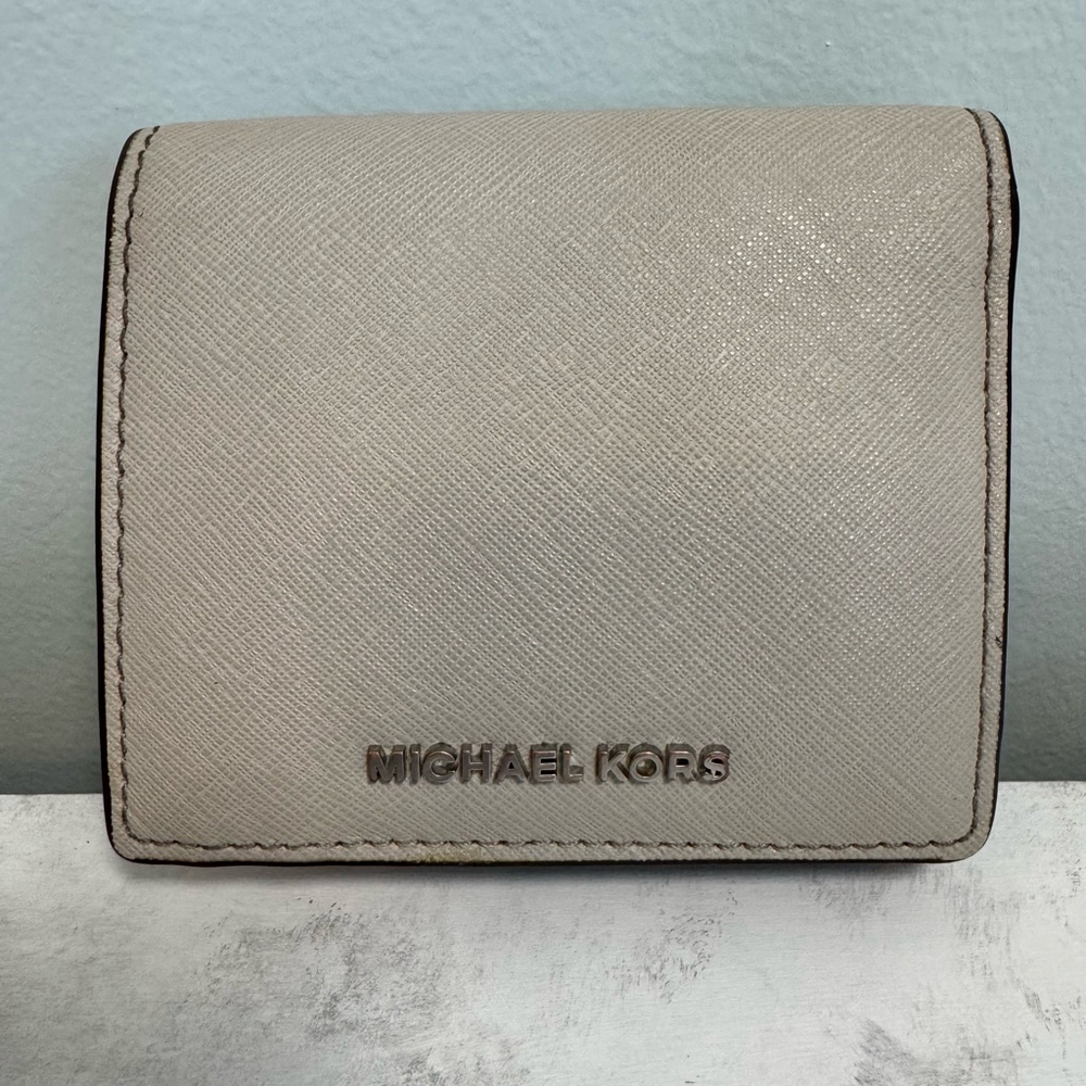 Women's Michael Kors Mercer Carry-All Wallet Saffiano Leather Cinder Gray Small